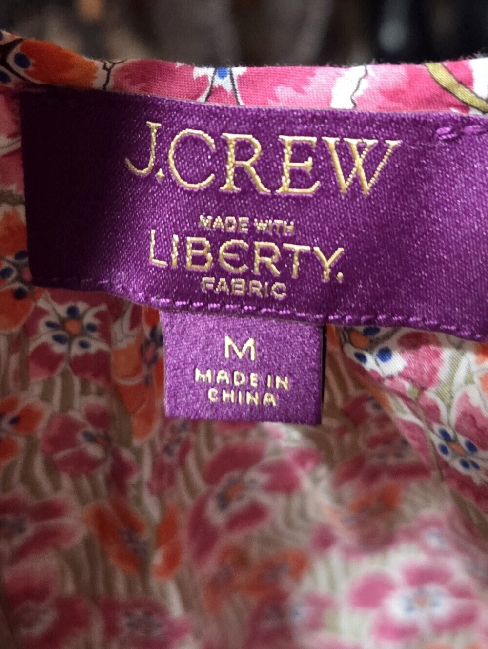 J.Crew Liberty Ellie Fabric Cotton Floral Shoulder Tie Tank Top Size Medium - Picture 5 of 6